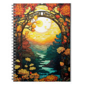 Art Nouveau Garden Arch Scene Notizblock (Vorderseite)