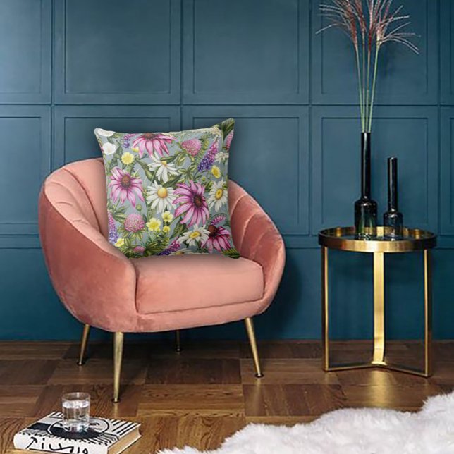 Art Nouveau Garden Muse Design Kissen (Von Creator hochgeladen)