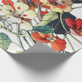Art Nouveau Garden Nasturtium Blume Geschenkpapier (Ecke)