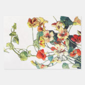 Art Nouveau Garden Nasturtium Blume Geschenkpapier Set (Vorderseite)
