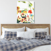 Art Nouveau Garden Nasturtium Blume Leinwanddruck (Insitu (Schlafzimmer))