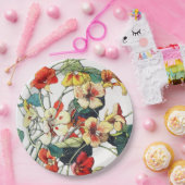 Art Nouveau Garden Nasturtium Blume Pappteller (Party)