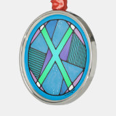 Art Nouveau Gebo Rune of Unity Ornament Aus Metall (Links)