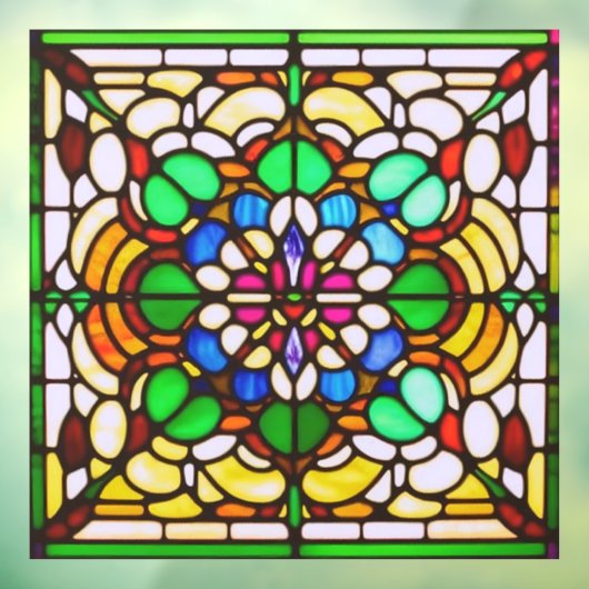 Art Nouveau gefestigte Glas AI Art Window Fensteraufkleber (Blatt 3)