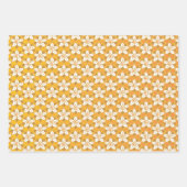 Art Nouveau gelb Jonquil Blumengestapel Damaskus Geschenkpapier Set (Vorderseite 3)