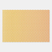 Art Nouveau gelb Jonquil Blumengestapel Damaskus Geschenkpapier Set (Vorderseite)