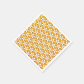 Art Nouveau gelb Jonquil Blumengestapel Damaskus Serviette (Ecke)