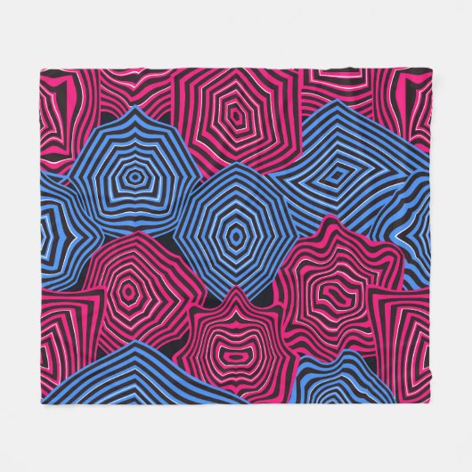 Art Nouveau Geometric Pattern Fleecedecke (Vorderseite (Horizontal))