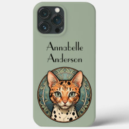 Art Nouveau Gepunktet Cat Personalisieren Case-Mate iPhone Hülle