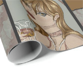 Art Nouveau Geschenkpapier (Rolleneckpunkt)