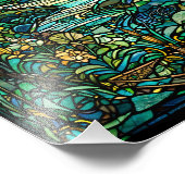 Art Nouveau gestresstes Glas Sonnenaufgang Landsch Fotodruck (Ecke)