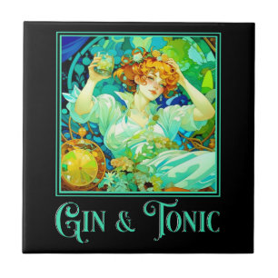 Art Nouveau Gin & Tonic Fliese
