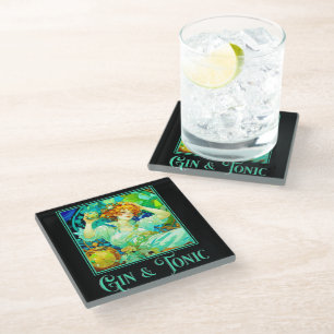 Art Nouveau Gin & Tonic Glasuntersetzer