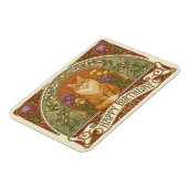 Art Nouveau Ginger Cat Birthday Card Magnet (Linke Seite)