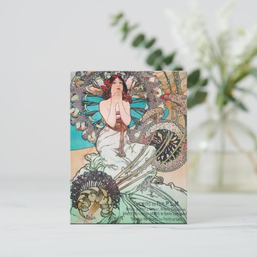 Art Nouveau Goddess Postkarte (Stehend Vorderseite)