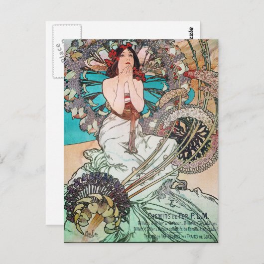 Art Nouveau Goddess Postkarte (Vorne/Hinten)
