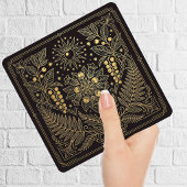 Art Nouveau Gold Botanical Celestial Illustration  Fliese