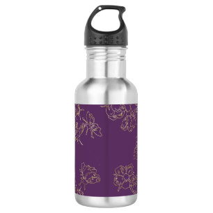 Art Nouveau Gold Flora Edelstahlflasche