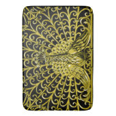 Art Nouveau Gold Peacock Badematte (Vorderseite Vertikal)