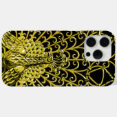 Art Nouveau Gold Peacock Case-Mate iPhone Hülle (Rückseite (Horizontal))