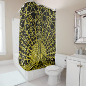 Art Nouveau Gold Peacock Duschvorhang (Beispiel)