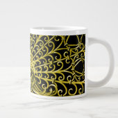 Art Nouveau Gold Peacock Jumbo-Tasse (Rechts)