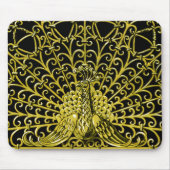 Art Nouveau Gold Peacock Mousepad (Vorne)