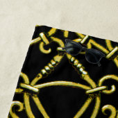 Art Nouveau Gold Peacock Strandtuch (Beispiel)