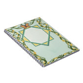 Art Nouveau Golden Mimosa Spiral Notebook Notizblock (Rechte Seite)