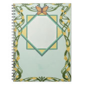 Art Nouveau Golden Mimosa Spiral Notebook Notizblock (Vorderseite)