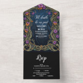 Art Nouveau Gothic Halloween Hochzeit All In One Einladung (Innen Boden)