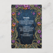 Art Nouveau Gothic Halloween Hochzeit Begleitkarte (Vorderseite)