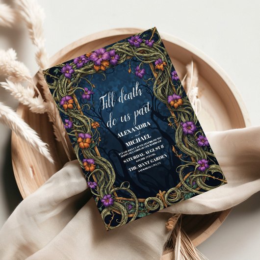 Art Nouveau Gothic Halloween Hochzeit Einladung