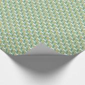 Art Nouveau Green Buttercup Blumentapete Geschenkpapier (Ecke)