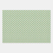 Art Nouveau Green Buttercup Blumentapete Geschenkpapier Set (Vorderseite)