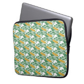 Art Nouveau Green Buttercup Blumentapete Laptopschutzhülle (Vorderseite Links)