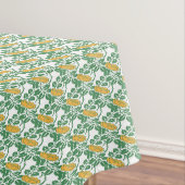Art Nouveau Green Buttercup Blumentapete Tischdecke (Beispiel)