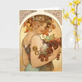 Art Nouveau Greeting Card Karte (Gelbe Blume)