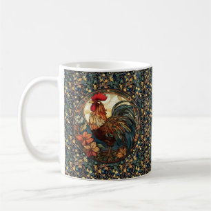 Art Nouveau Hahn auf Efeetasse Kaffeetasse