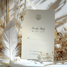 Art Nouveau Harmony Wedding RSVP Card Einladung