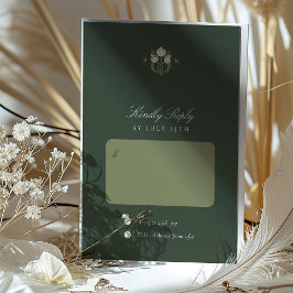 Art Nouveau Harmony Wedding RSVP Card Einladung