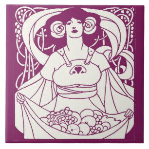 Art Nouveau Harvest Lady Fliese