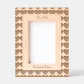 Art Nouveau Hearts Mr & Mrs. Wedding Couple Geätzte Rahmen (Vorderseite)