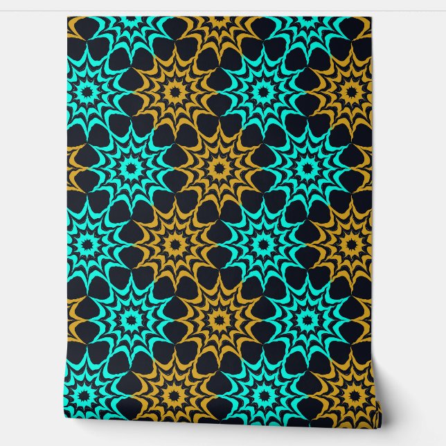 Art Nouveau Hex Star Pattern  Tapete (Abrollen)