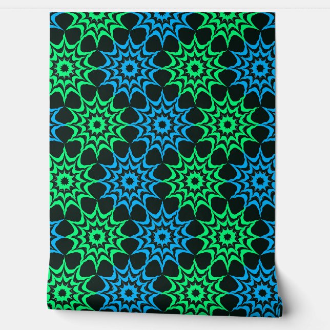 Art Nouveau Hex Star Pattern  Tapete (Abrollen)