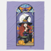 Art Nouveau Hexe Fleecedecke (Vorderseite)