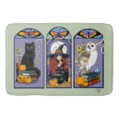 Art Nouveau Hexenkatze Halloween Badematte (Vorderseite)