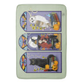 Art Nouveau Hexenkatze Halloween Badematte (Vorderseite Vertikal)