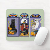 Art Nouveau Hexenkatze Halloween Mousepad (Mit Mouse)