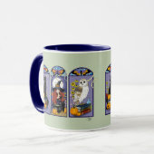 Art Nouveau Hexenkatze Halloween Tasse (Vorderseite Links)